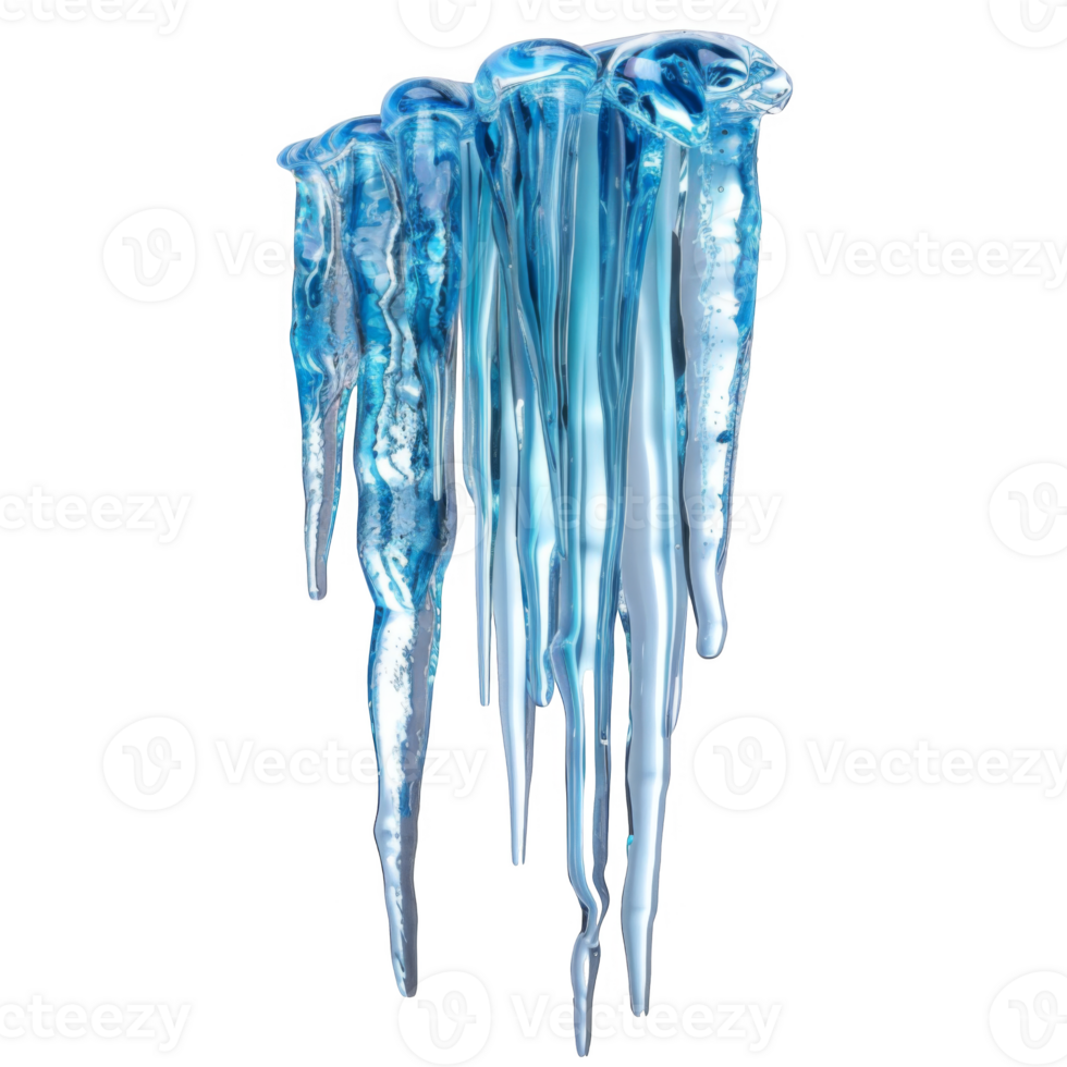 A Cluster of Icicles Hanging Against a Black Background png