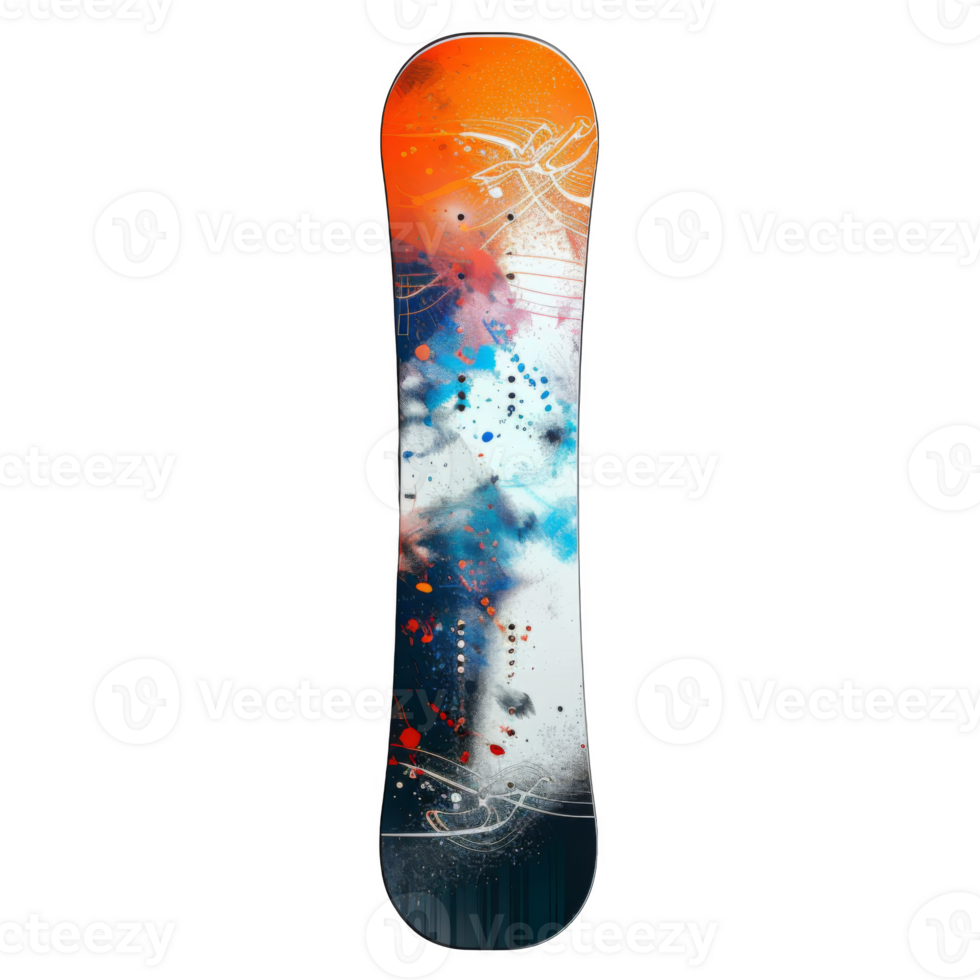 A Colorful Abstract Design on a Snowboard png