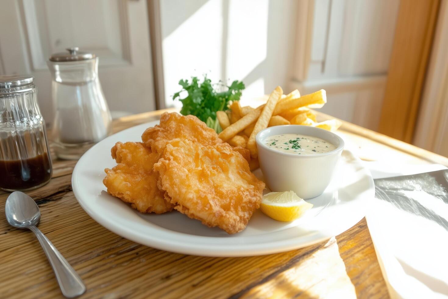 A Classic Fish and Chips, A Crispy and Flavorful Delight photo