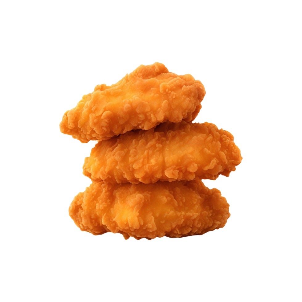 Three Crispy Chicken Nuggets png