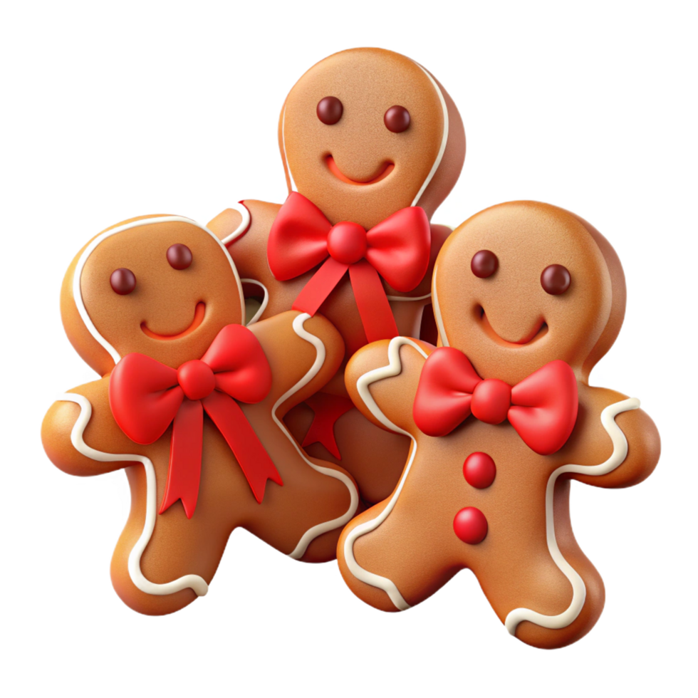 Christmas Baking Fun with a Pile of Gingerbread Men png