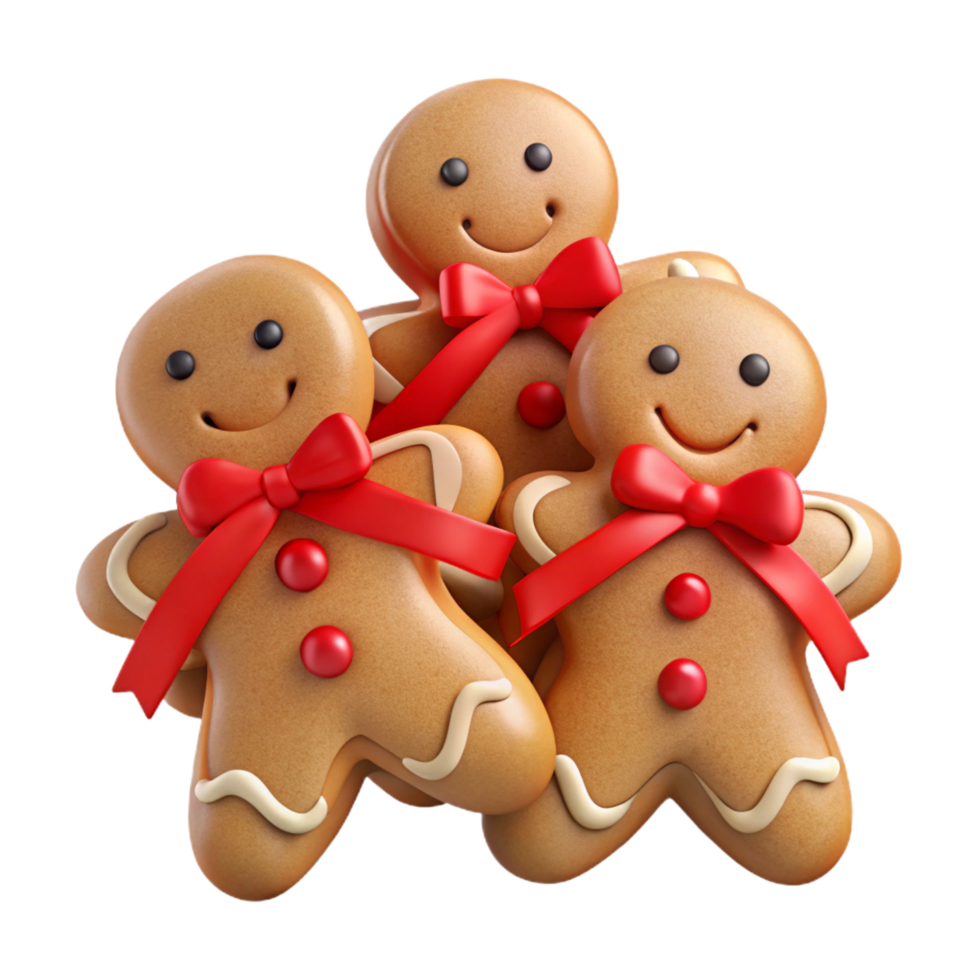 Holiday Cookie Pile Featuring Gingerbread Men png