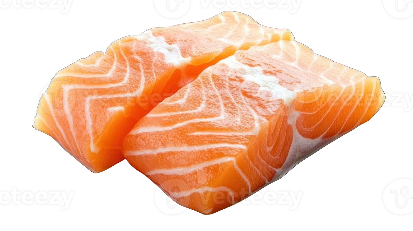 Collection of . Fresh Salmon meat, isolated on a transparency background. png