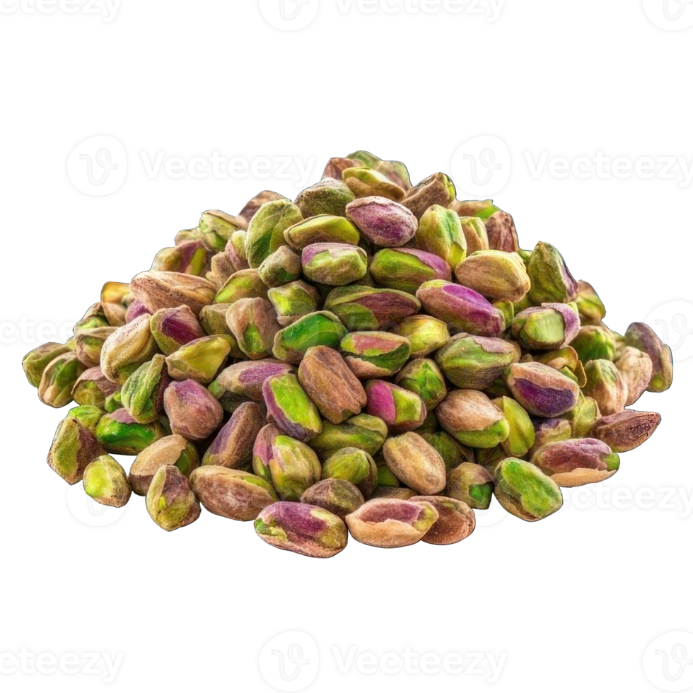 Collection of . A Pile of Pistachio Nuts with Green Shells, isolated on a transparency background. png