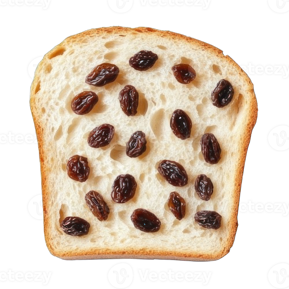 Collection of . A Slice of Raisin Bread, isolated on a transparency background. png