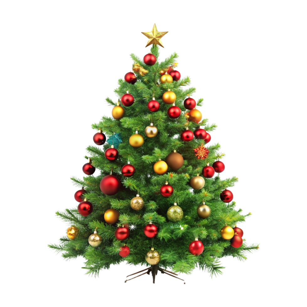 christmas tree with a star on it png