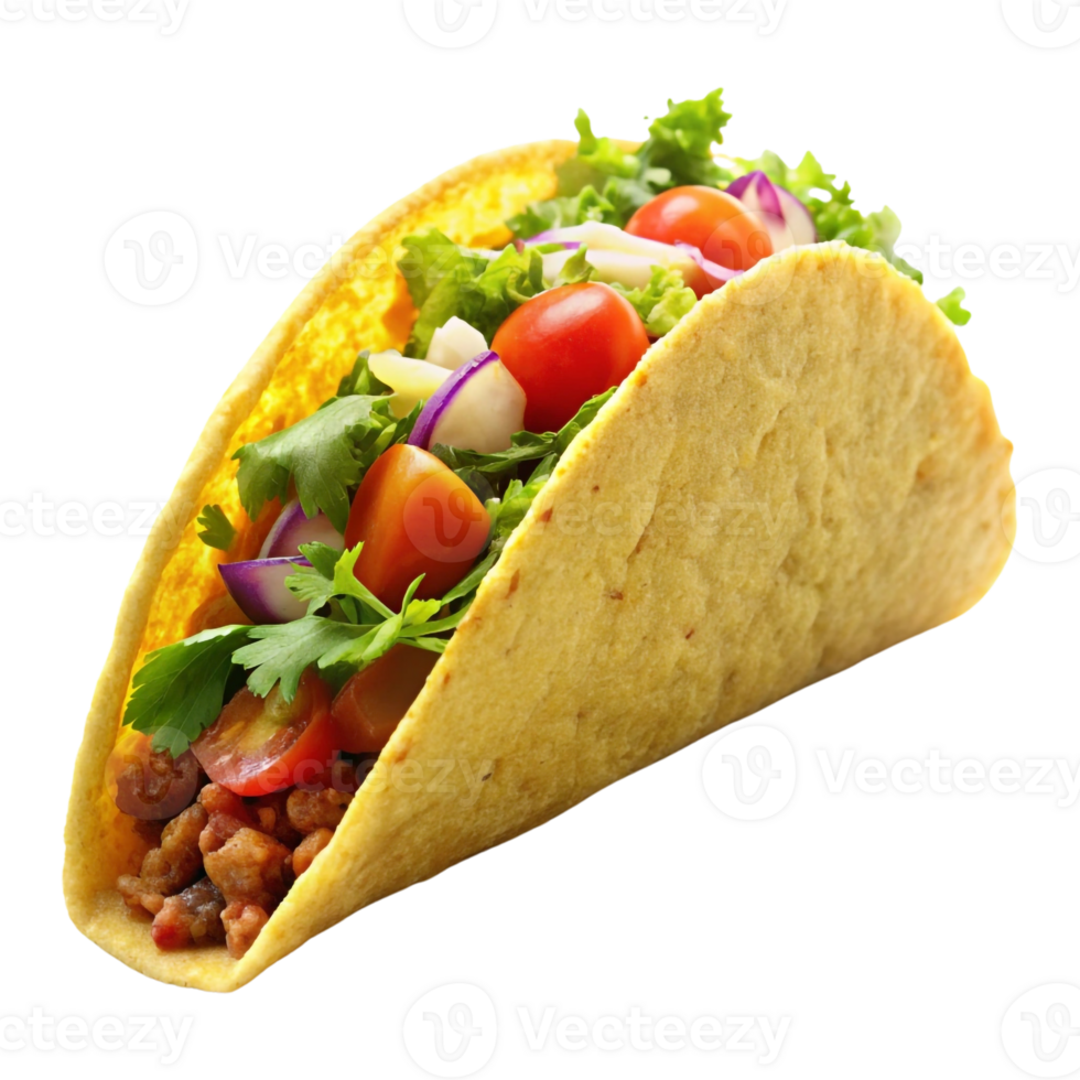 a taco that is isolated on transparent background png