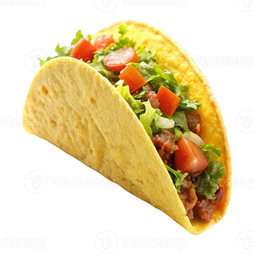 a taco with a tortilla on it and a tortilla with a green lettuce on it. png