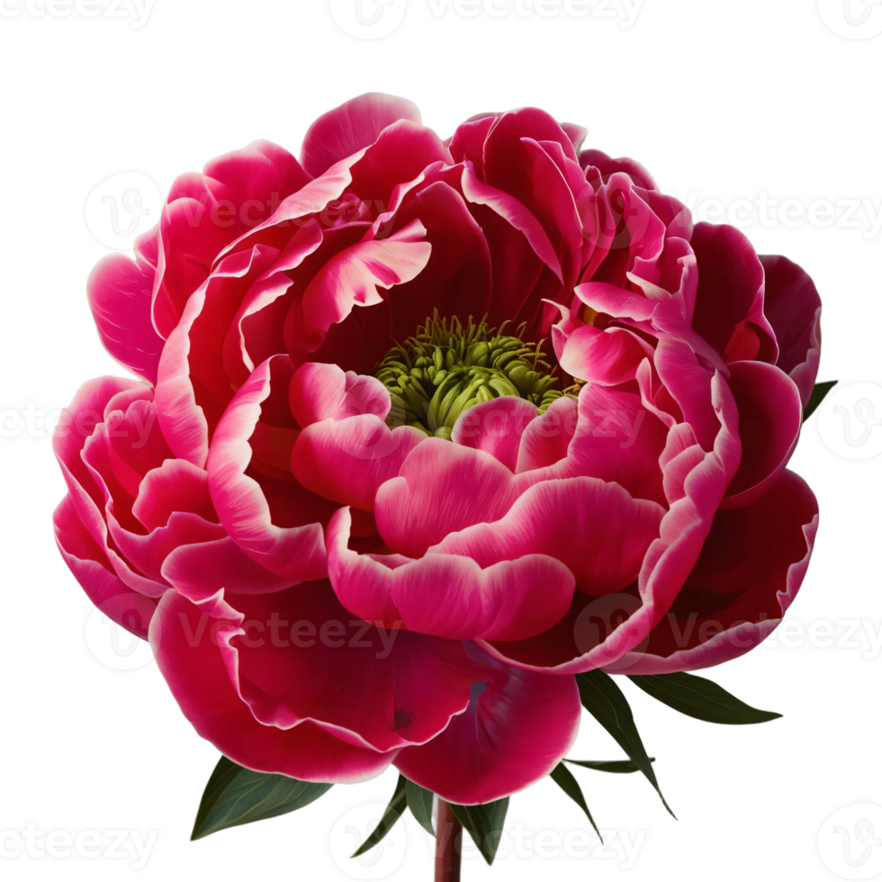 A large pink peony is shown in this painting png