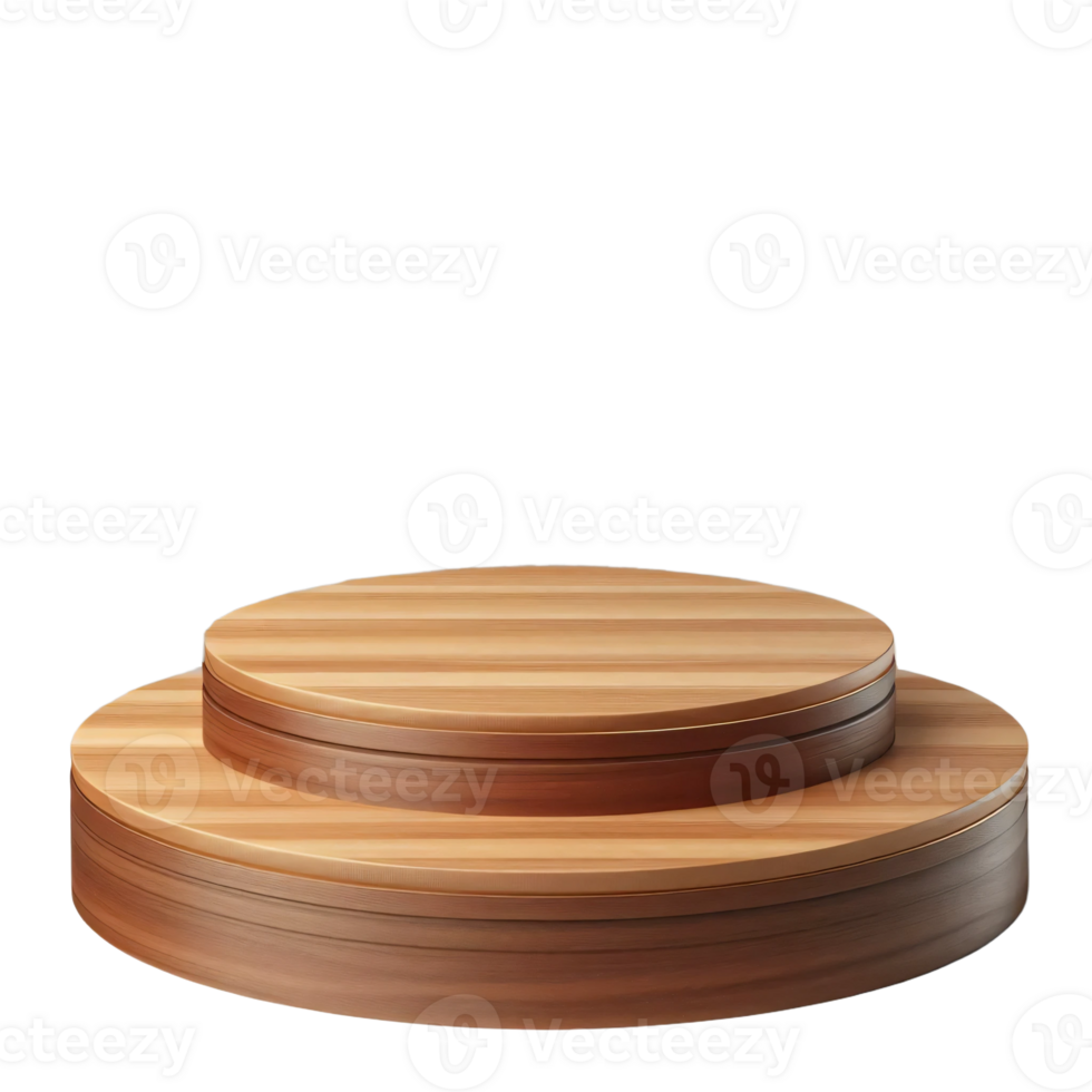 A wooden round table with a wooden top png