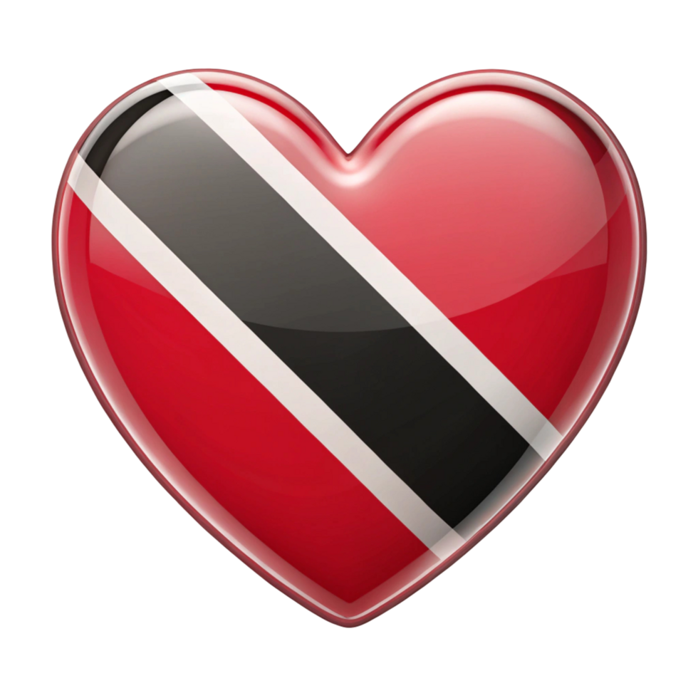 Trinidad and Tobago Heart Flag Perfect for Patriotic Displays and Celebrations png