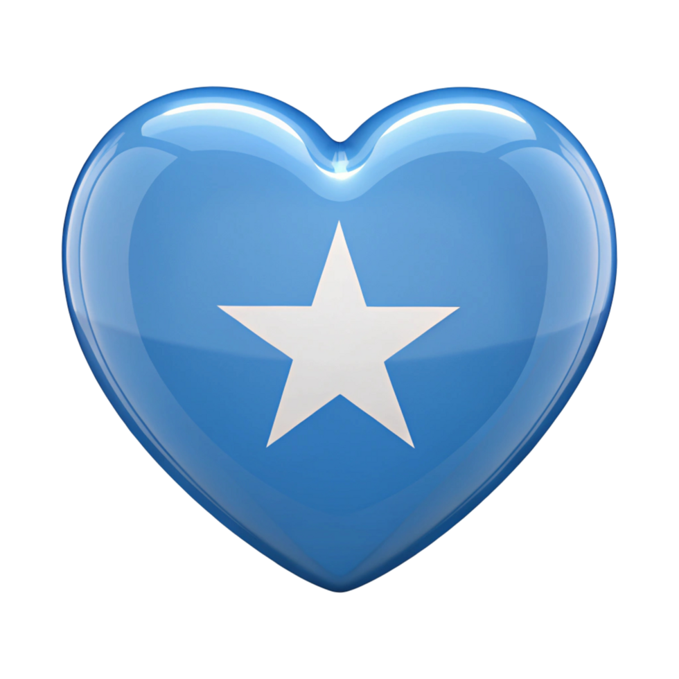 Stunning Somalian Flag Heart Shape Perfect for Patriotic Displays and Designs png