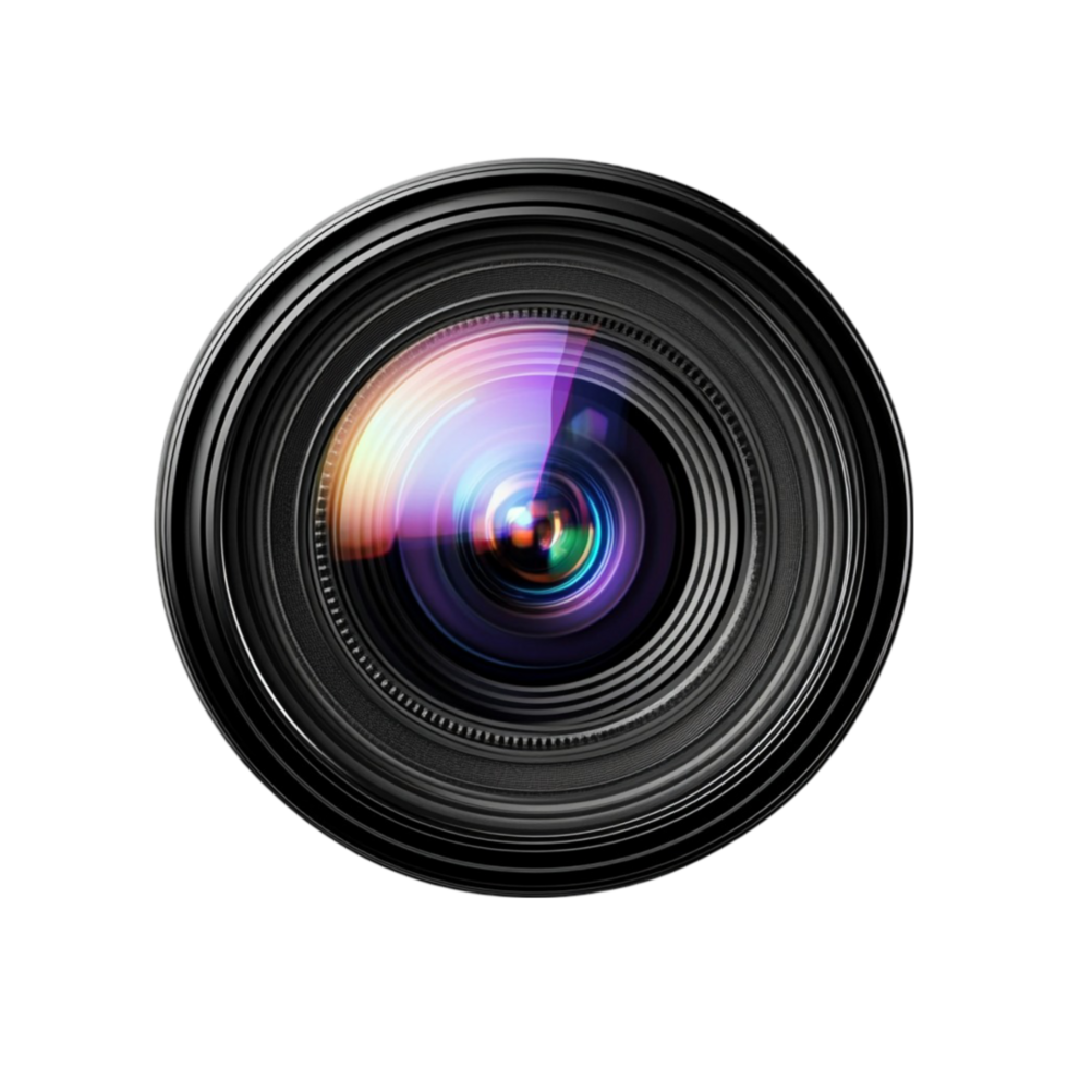 Camera Lens on Transparent Background AI-Generativ png
