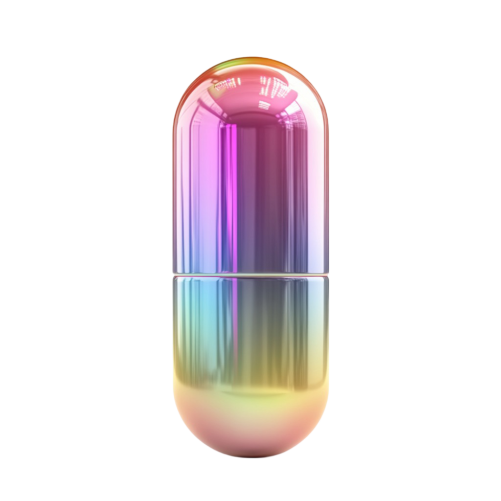 Colorful Pill on Transparent Background png