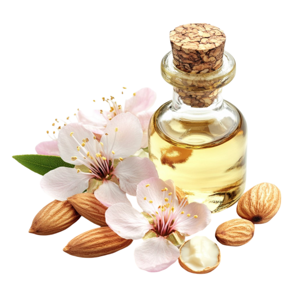 Almond Oil and Almond Flowers png