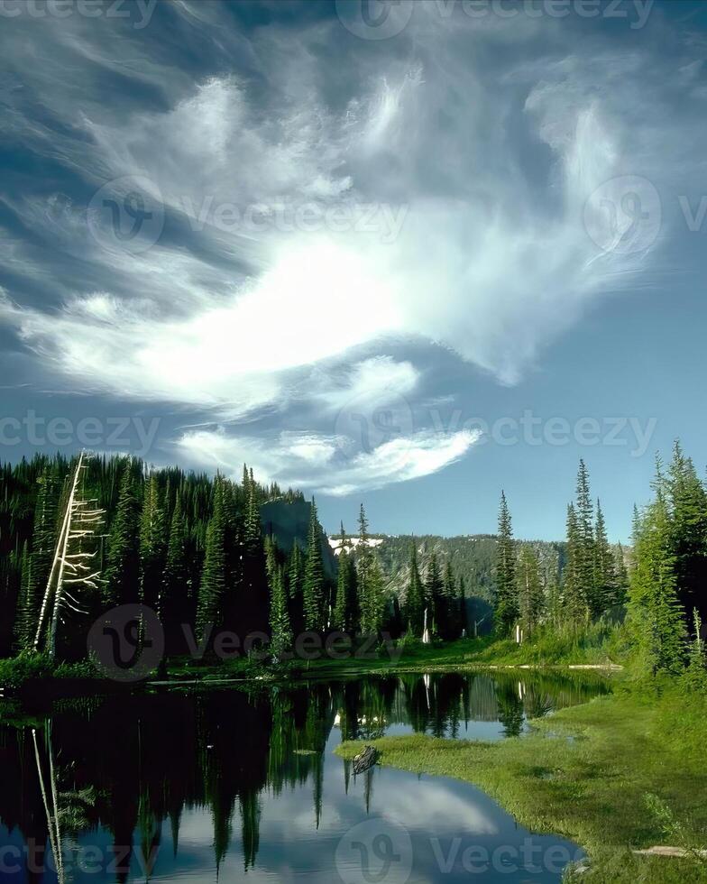 Cloud, water and sky photo