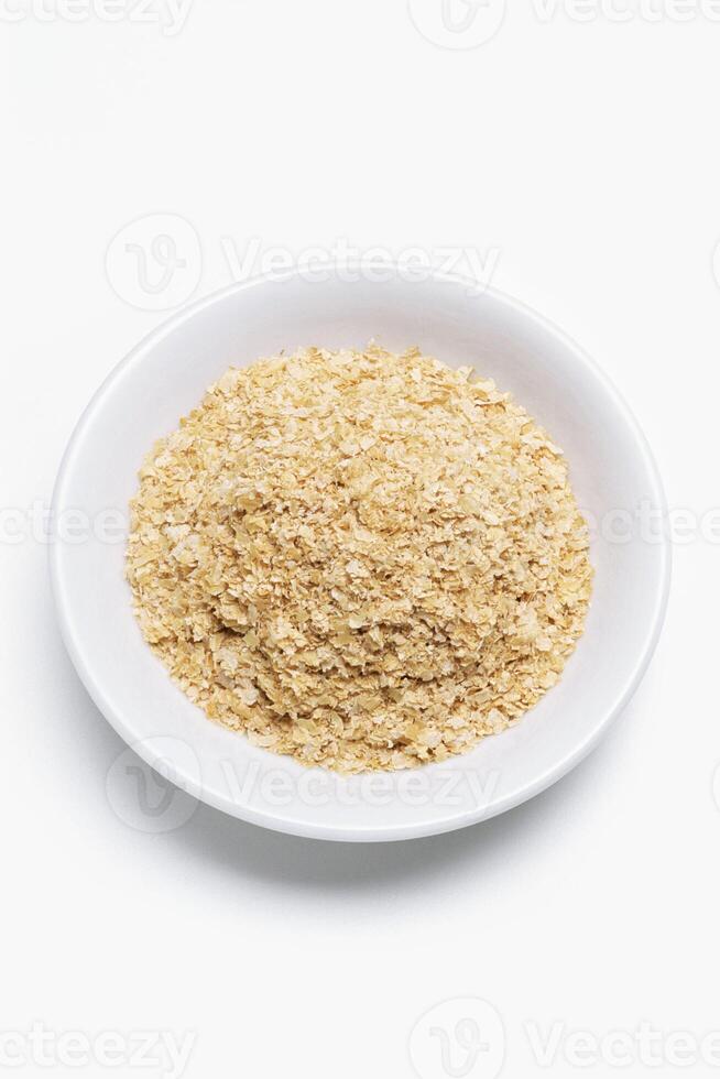 Unprocessed Wheat Bran in a Bowl, Close View Background photo
