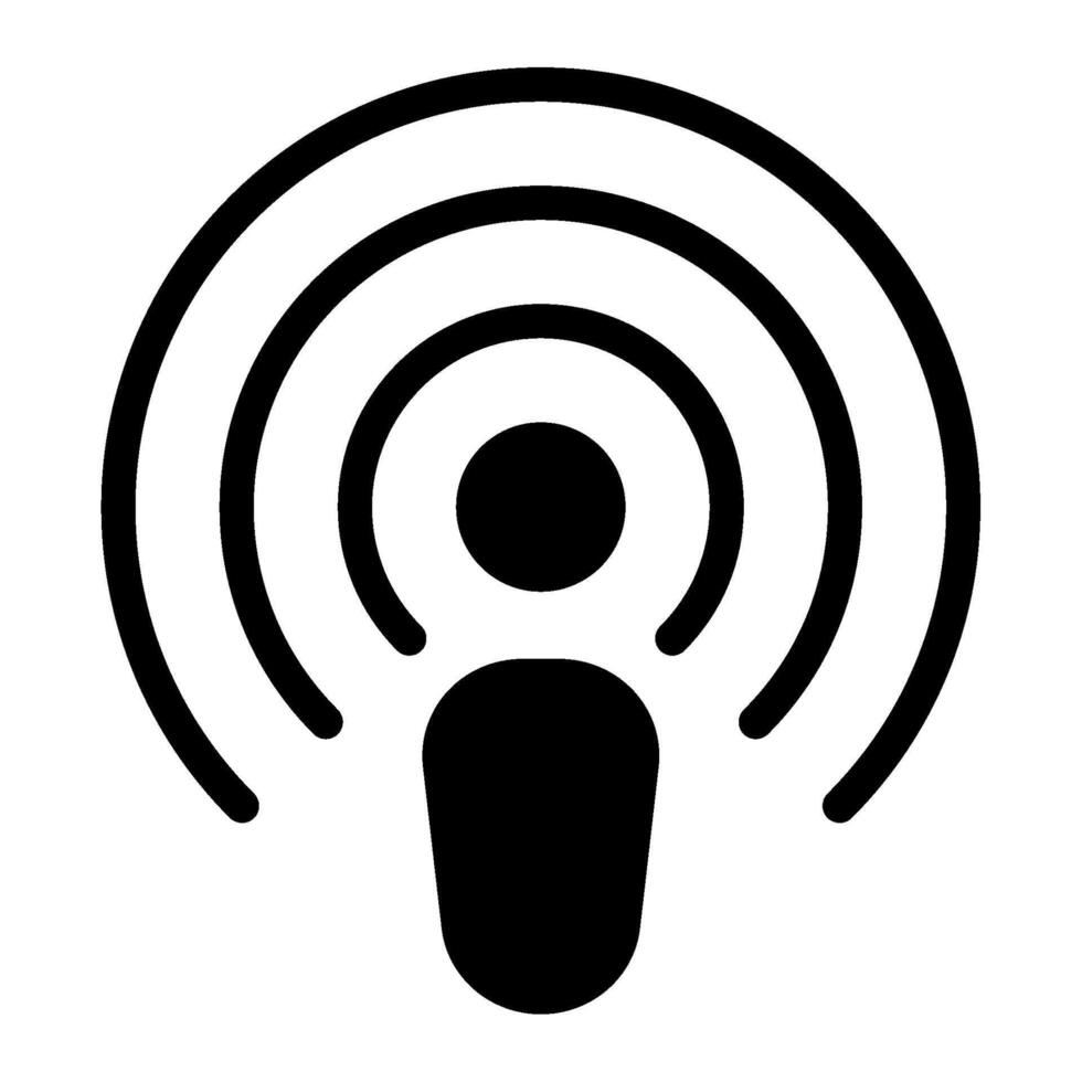 Podcast icon for web, app, infographic, etc vector
