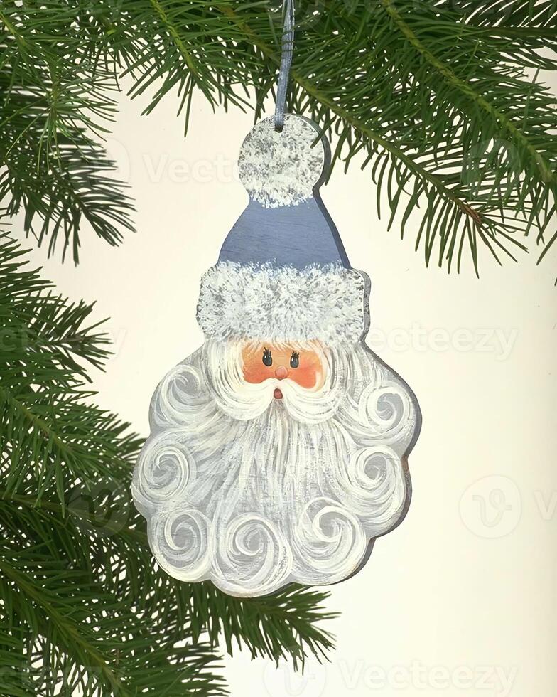 Charming Christmas Tree Branch Adorned with Ornaments and Decorations photo