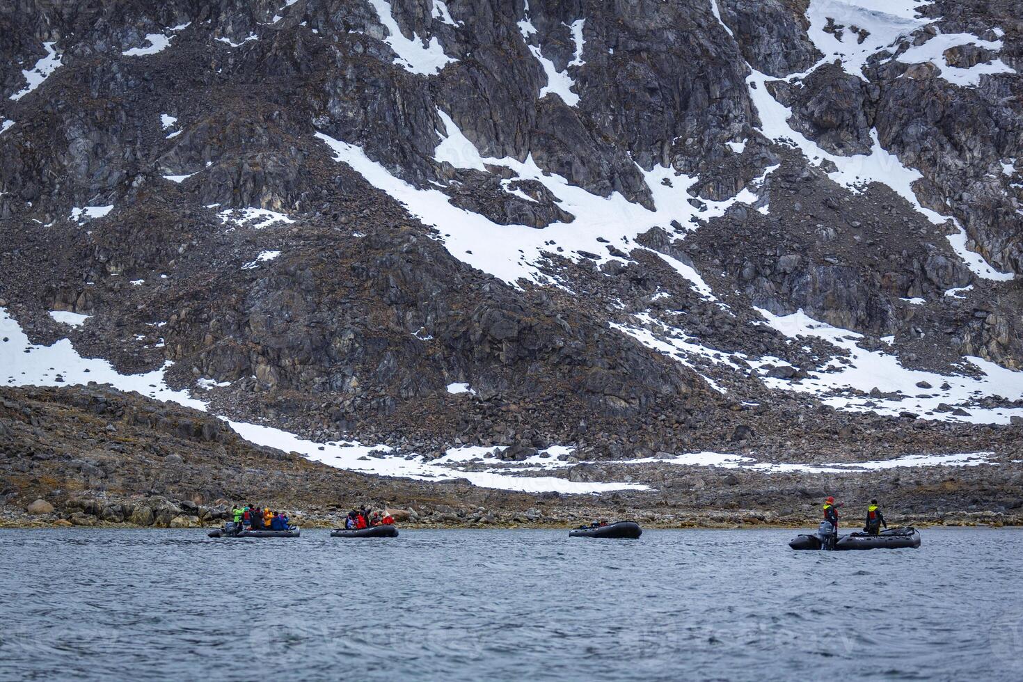 cruising ton Smeerenburgn on Svalbard, Spitsbergen photo