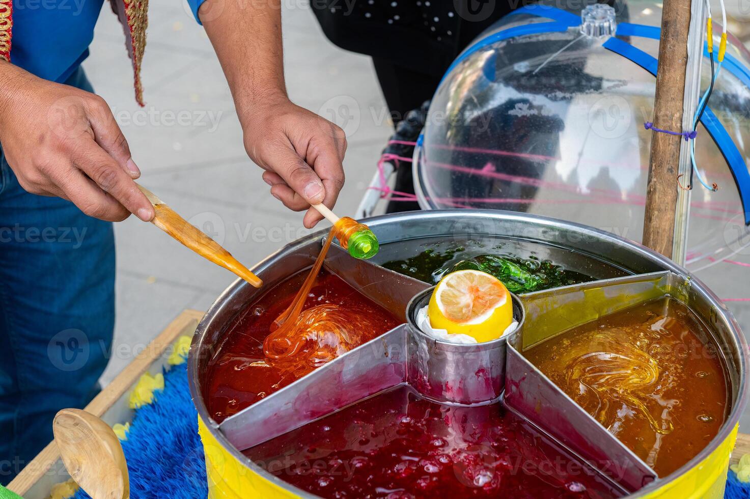 Ottoman macun sugar. Traditional Turkish dessert. Street food. photo