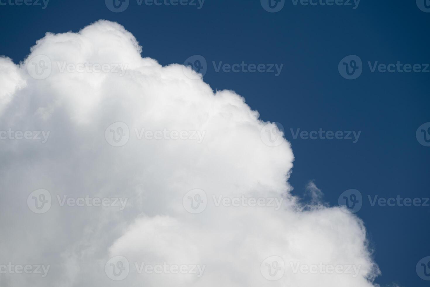 White clouds look very beautiful against the blue sky. photo