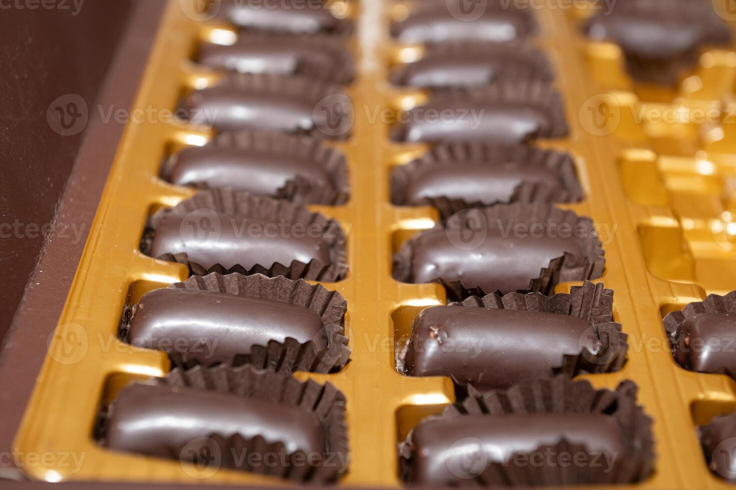 Traditional Turkish Chocolate Covered Chestnut candy. photo