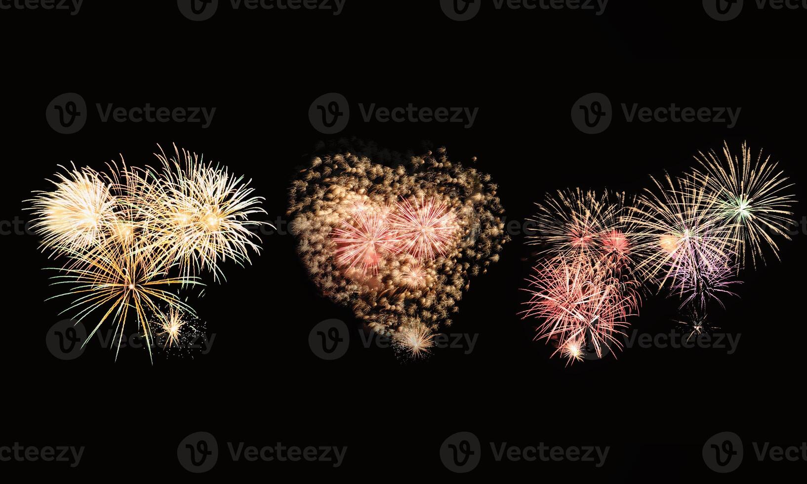 Colorful fireworks explosion in festive celebration photo