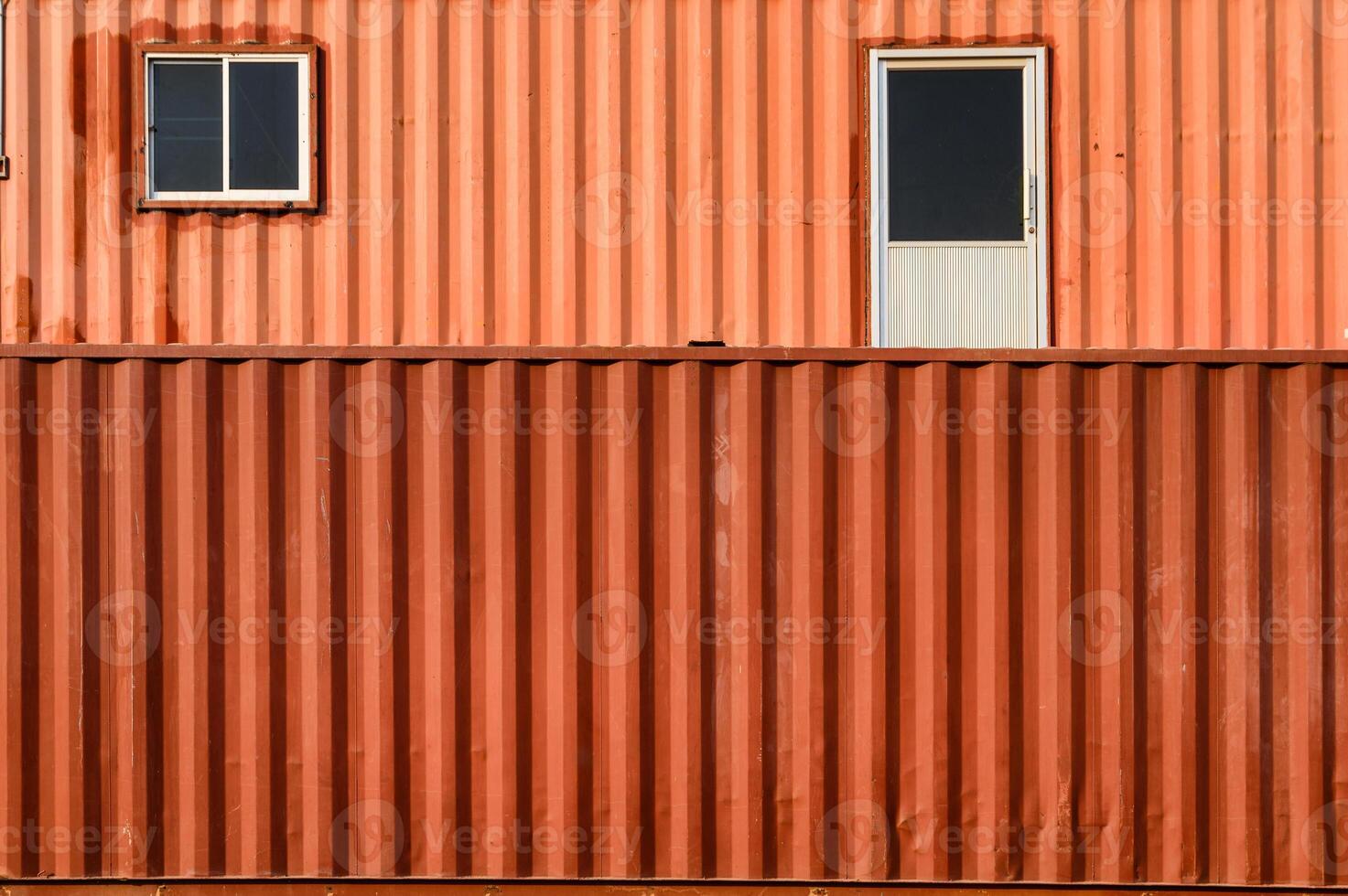 Surface orange stacked container warehouse photo