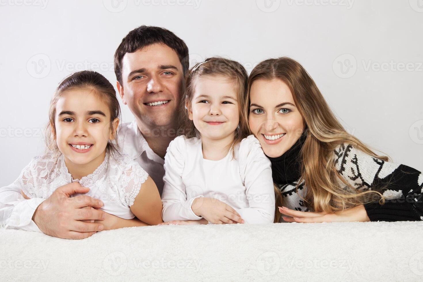 Happy young family photo