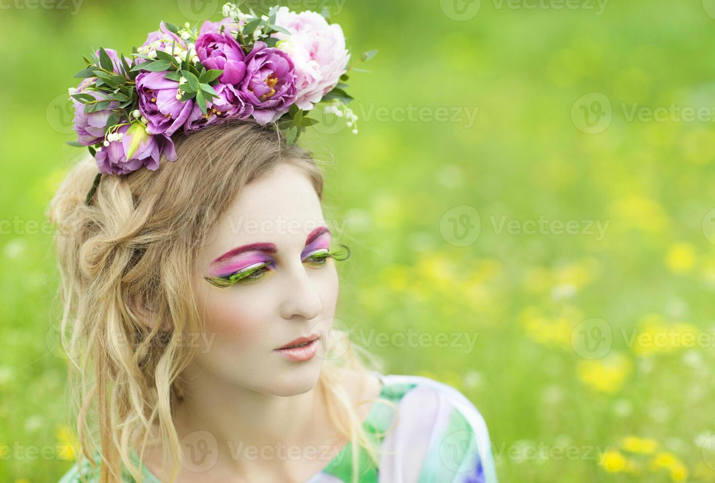 Spring portrait of a young woman photo
