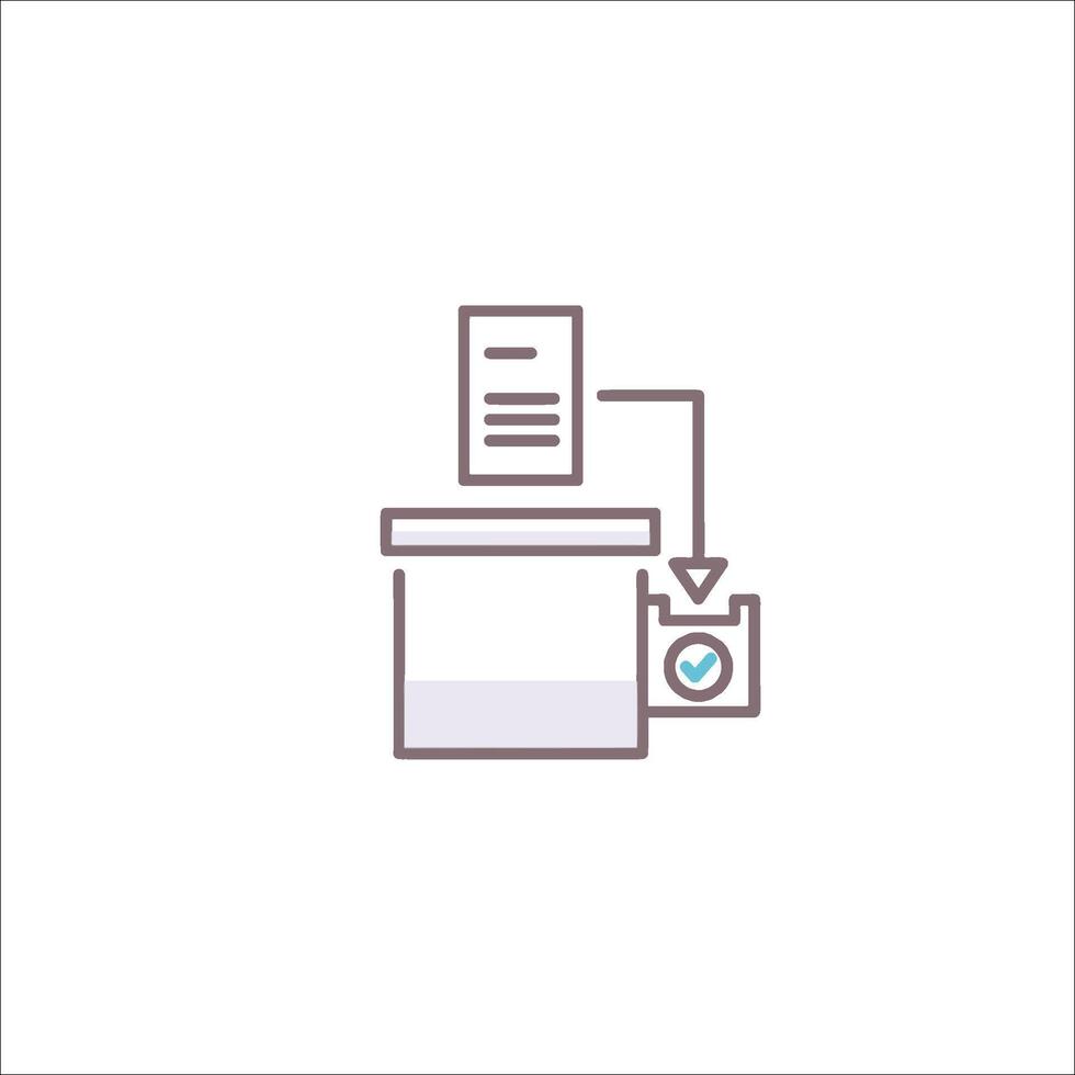 A voting machine icon on a white background vector