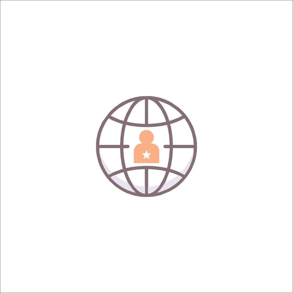 World globe icon vector