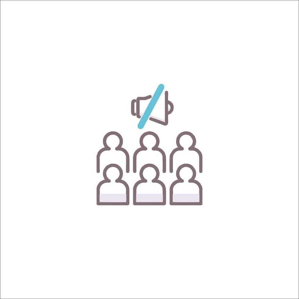A group of people with a microphone icon vector