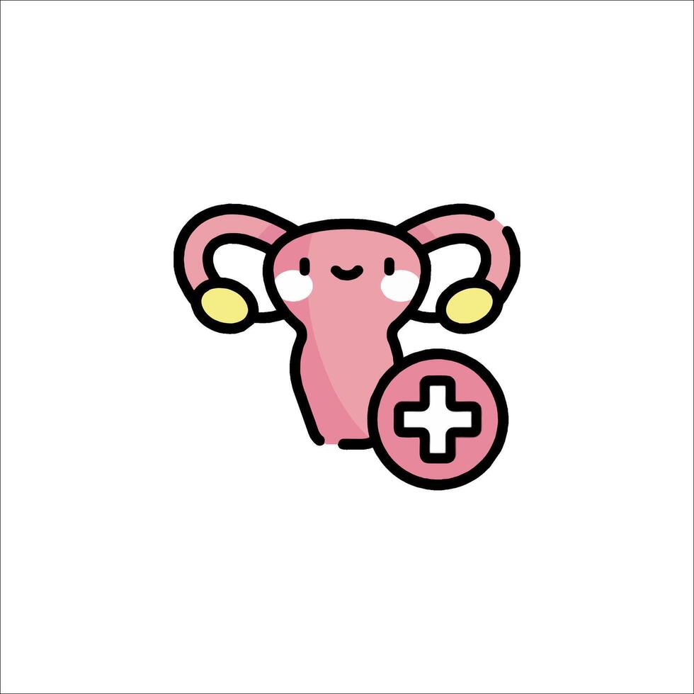 A cartoon character holding a plus sign vector