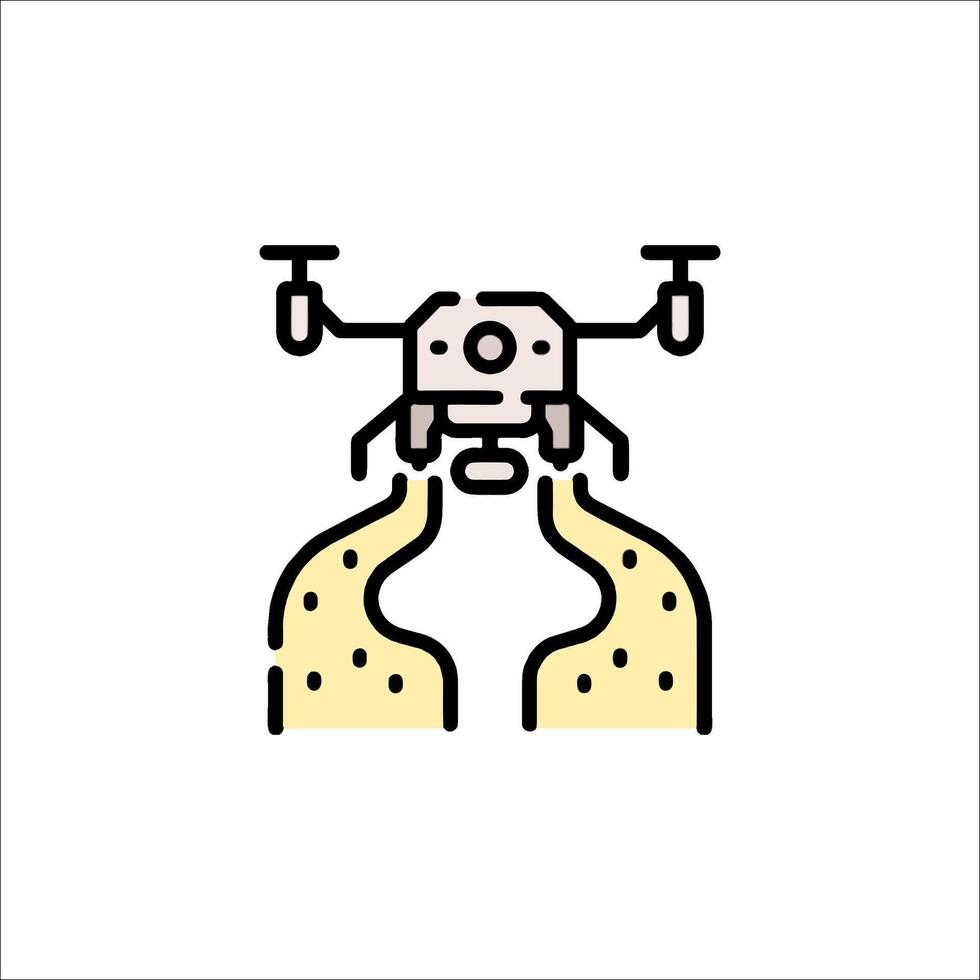 A drone with a pizza on it vector