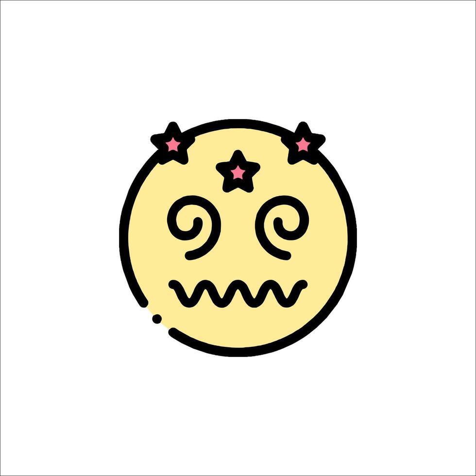 A smiley face with a flower on it vector