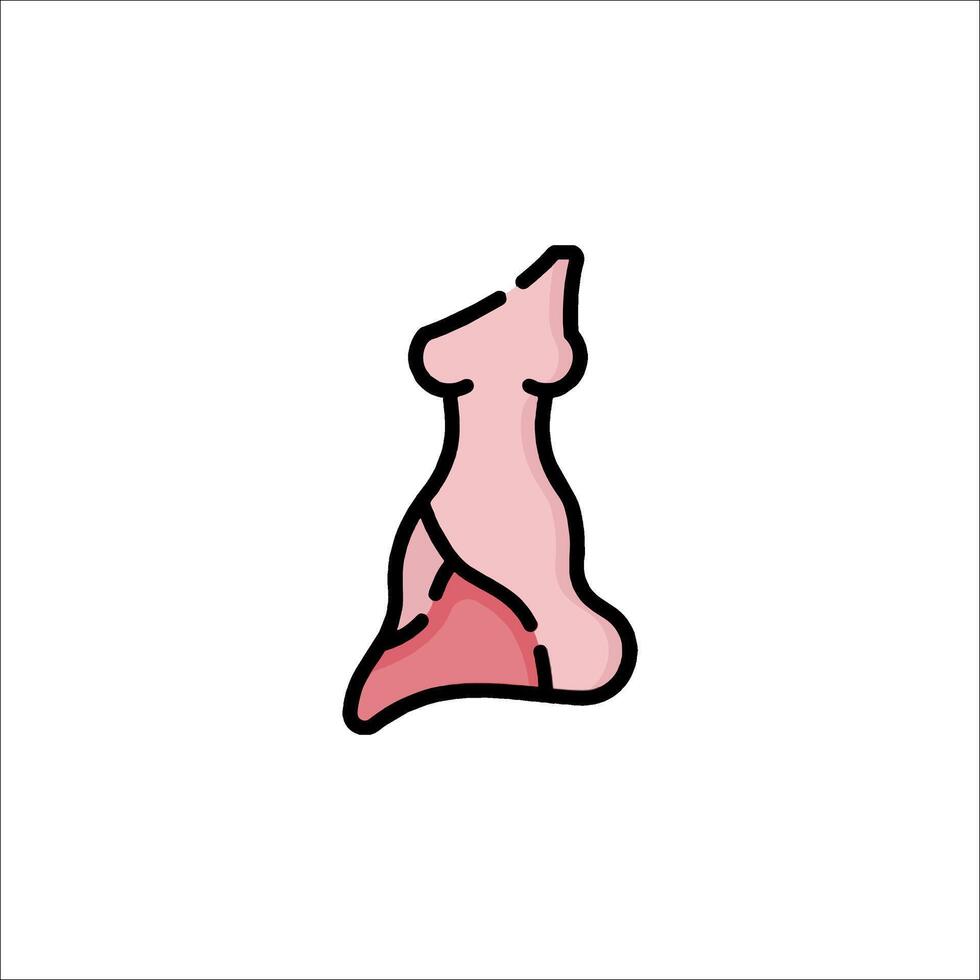 A pink pig with a heart on its back vector