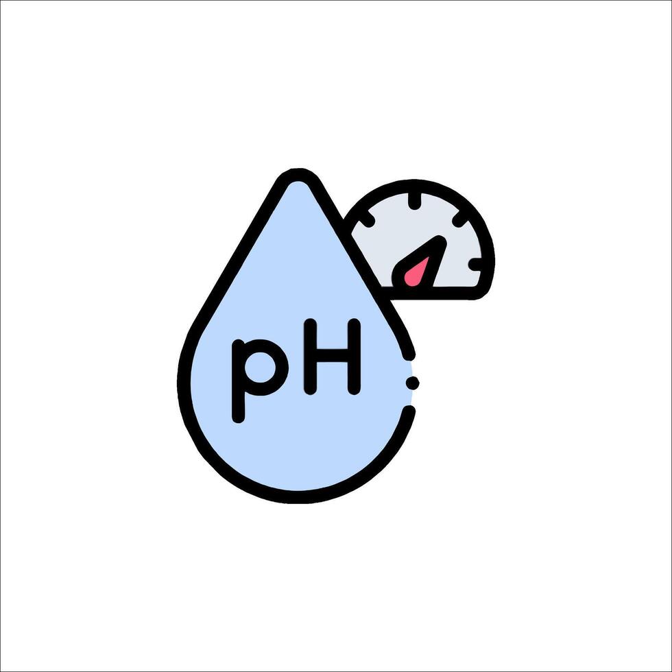 Ph meter icon, water drop, thermometer, ph meter, ph meter icon, ph meter vector