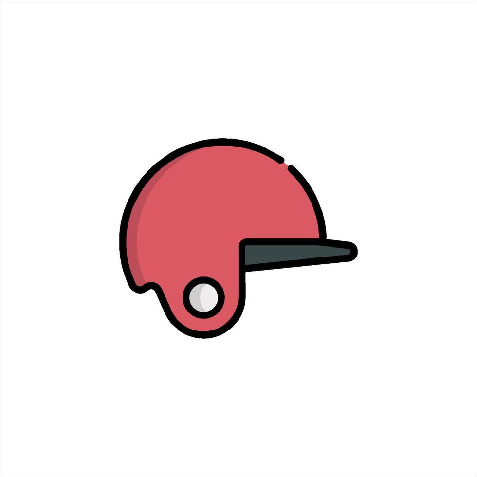 A red helmet icon on a white background vector
