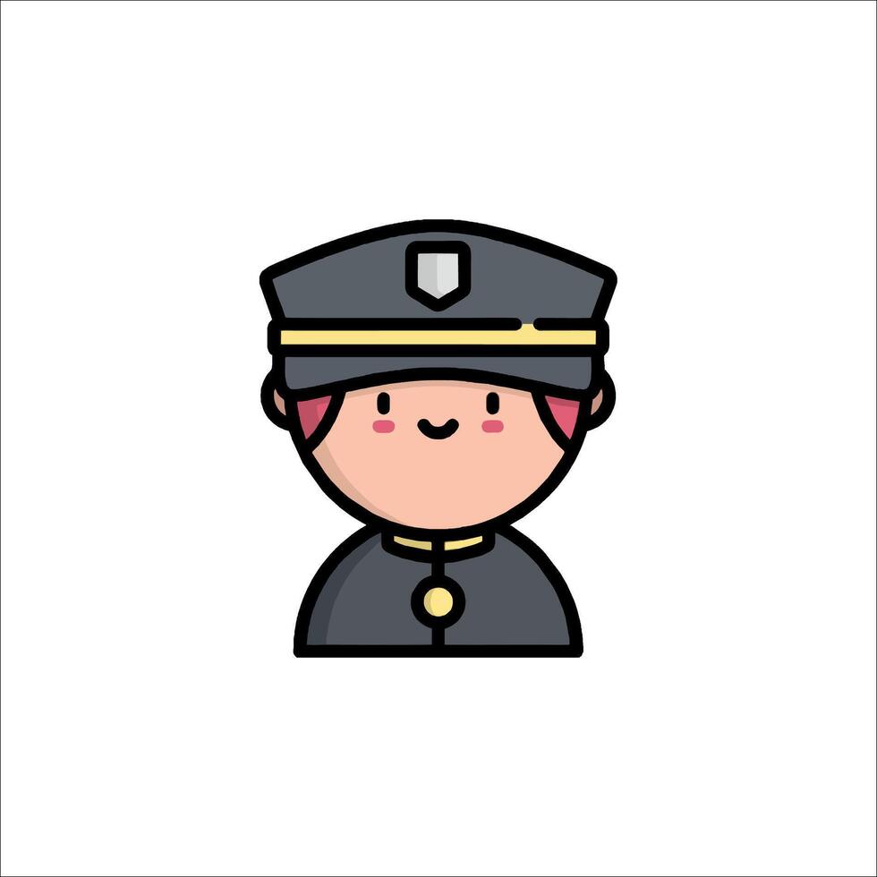 A cartoon police officer character vector