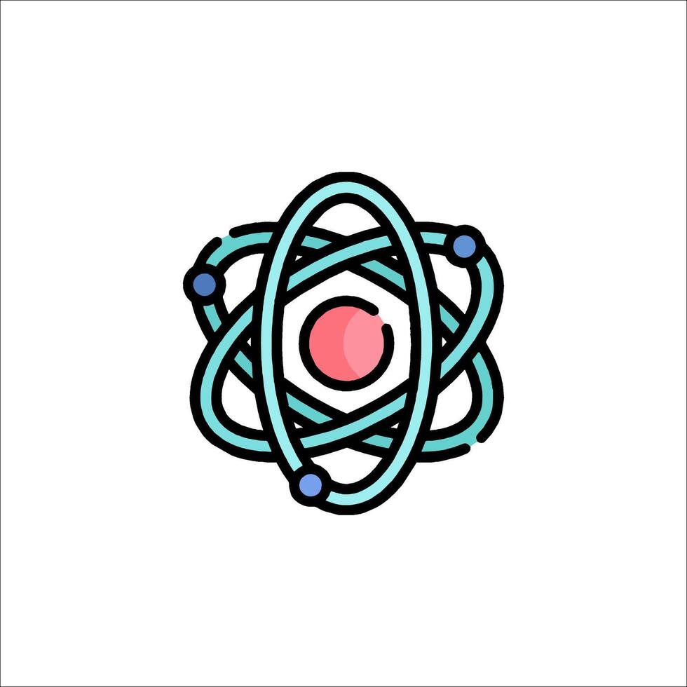 An atom symbol on a white background vector