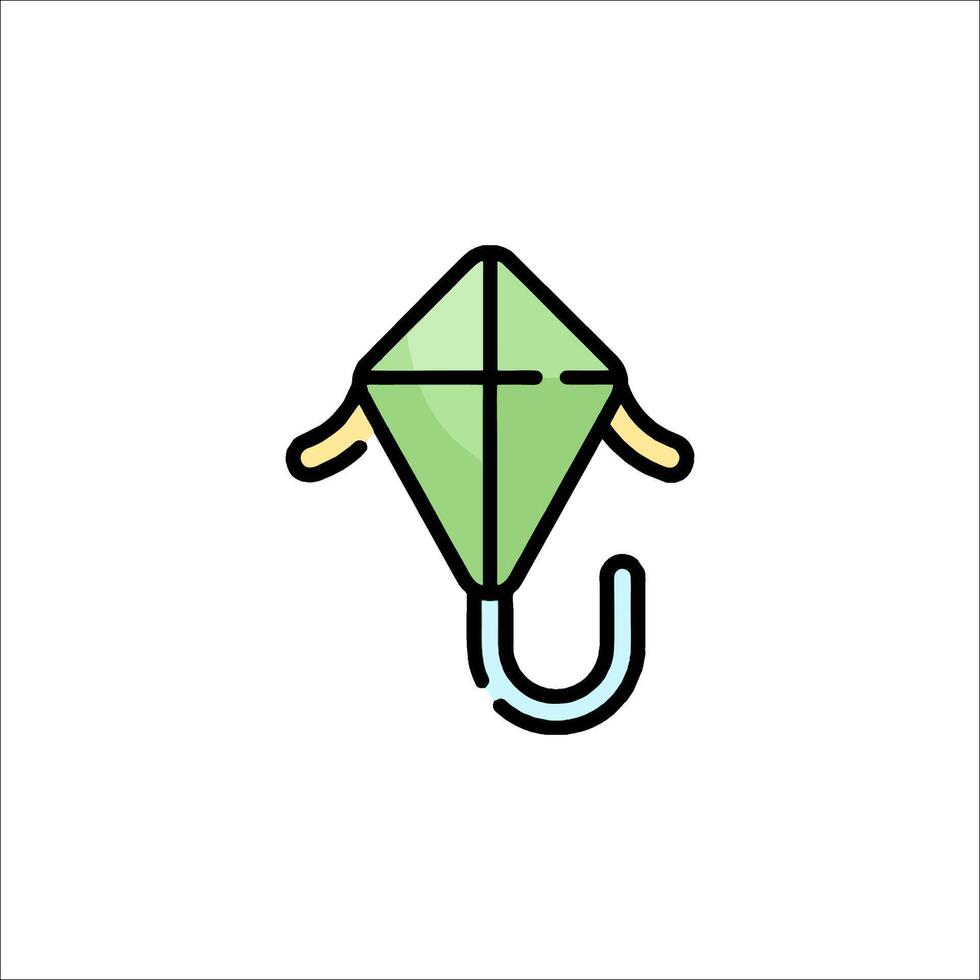 A kite with a hook on it vector