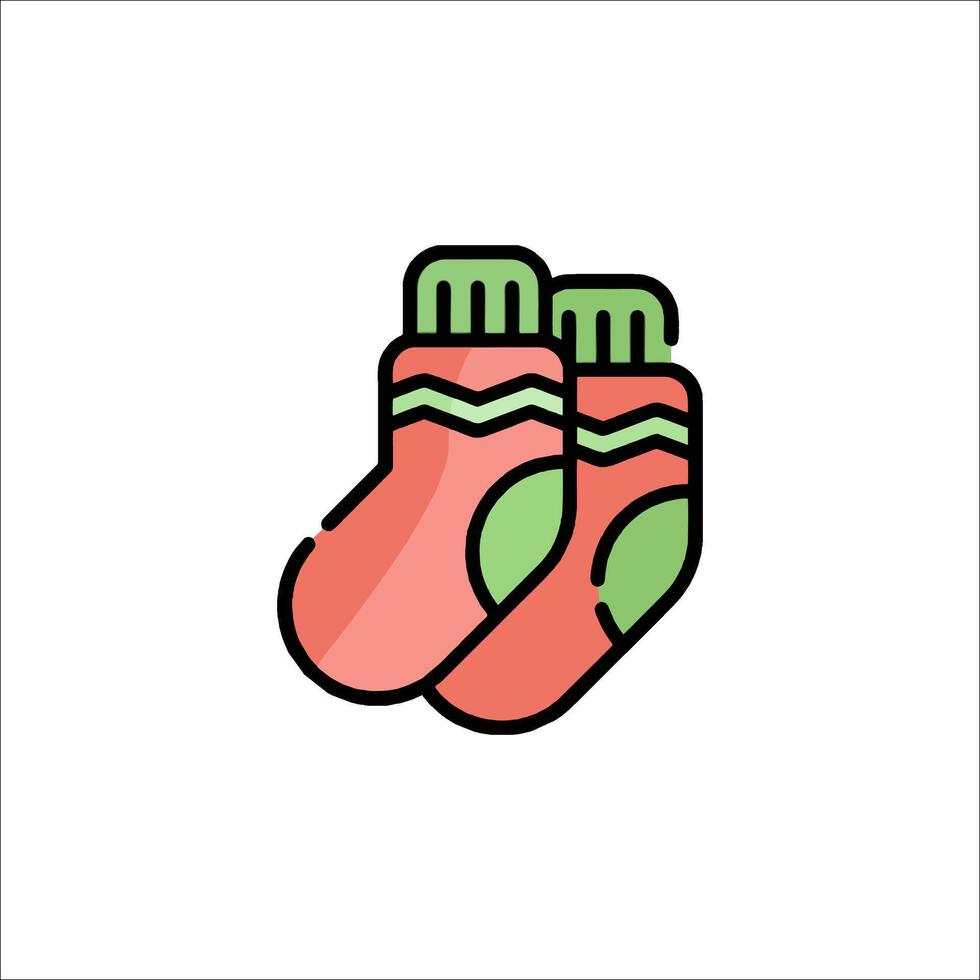 A pair of socks on a white background vector