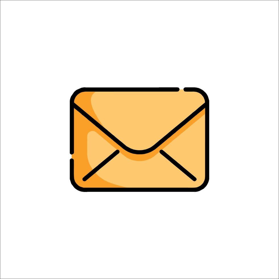 An email envelope icon on a white background vector
