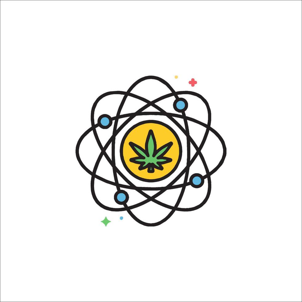 The logo for a cannabis company vector