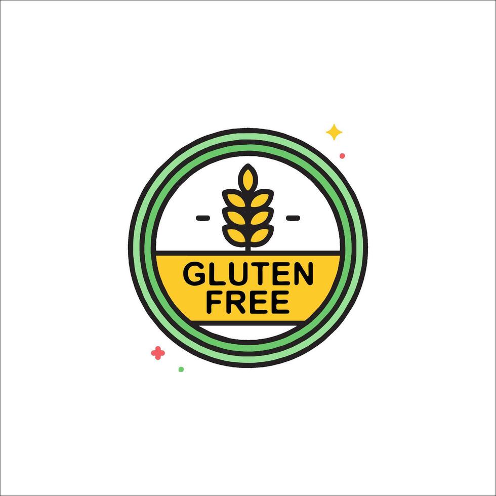 Gluten free badge design vector