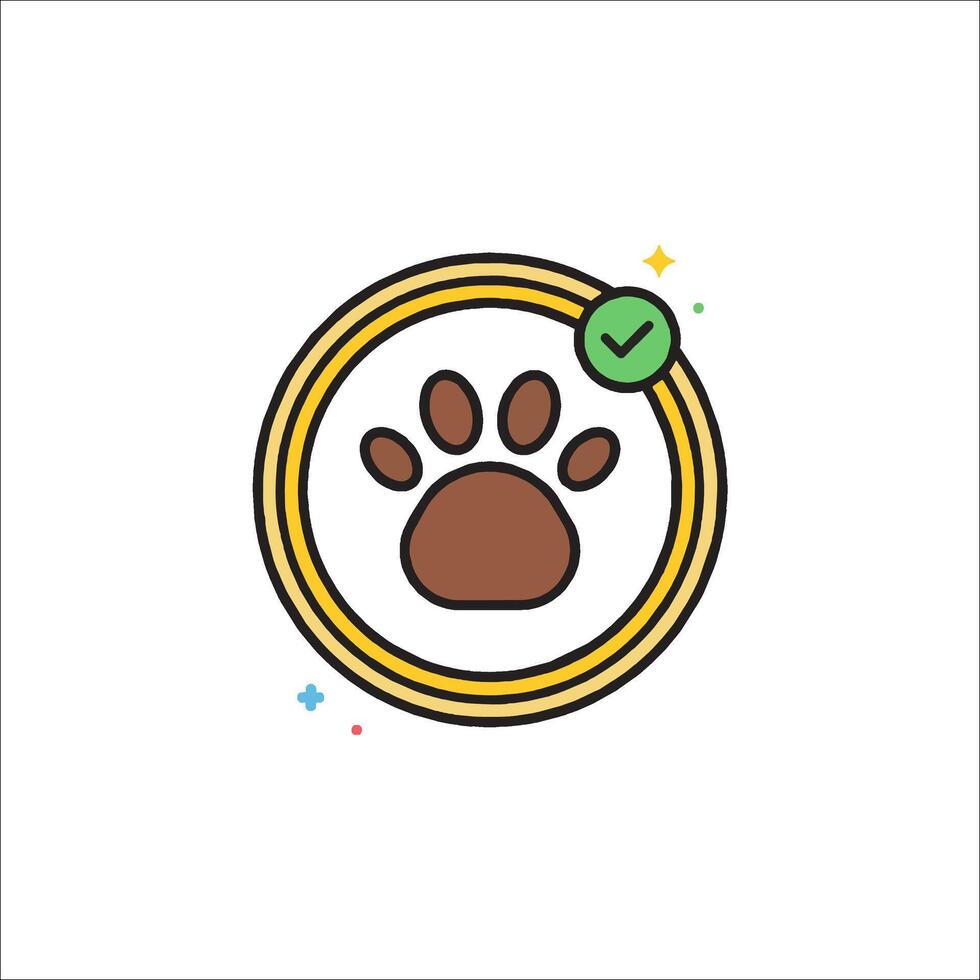 A dog paw with a tick on it vector