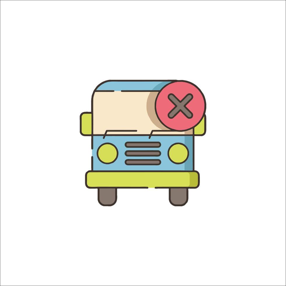 A bus with a red cross on it vector