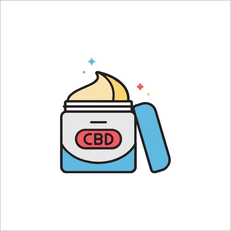 Cbd cream icon vector